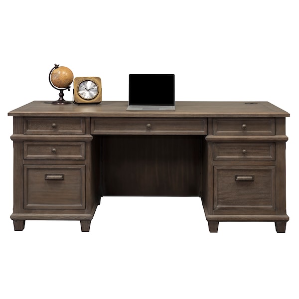 Carson Carson Double Ped Desk Weathered Dove IMCA680 Zoro